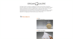 Desktop Screenshot of origami-galerie.de